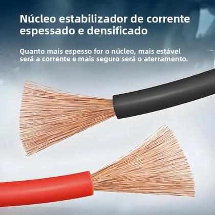 Imagem de Cabo Universal Para Partida De Bateria Automotiva Com Garras Jacaré  Linha De Conexão Para Auxílio