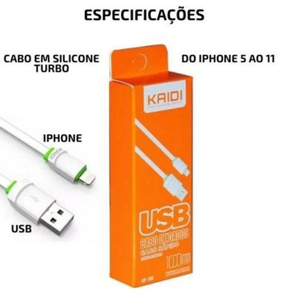 Imagem de Cabo USB 1m compatível iphone XR 11 12 13 14