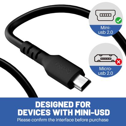 Imagem de Cabo USB 2.0 Tipo A para Mini B (1,8m) com 2 Abraçadeiras