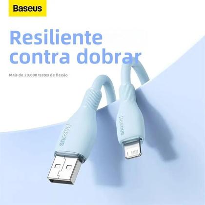 Imagem de Cabo USB 2.4A de Carregamento Rápido Baseus - Compatível com iPhone 14, 13, Pro Max, Xs, Xr, X, 8, Plus, iPad Air e Mini 4