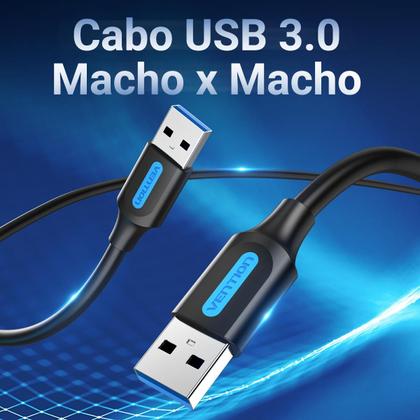 Imagem de Cabo Usb 3.0 Tipo A 1 Metro Macho X Macho Resistente Vention