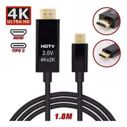 Imagem de Cabo Usb 3.0 Tipo C P/ Hdmi 2.0 4k 60hz S8 S9 Note 8
