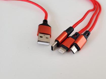 Imagem de Cabo USB  3 Saídas tipo C, MicroUSB, Universal
