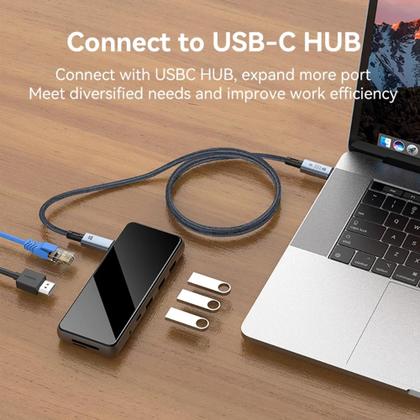Imagem de Cabo Usb 4.0 40gbps Thunderbolt 3 Tipo C para C Pd 240w _Ps5_Mac_Win Display