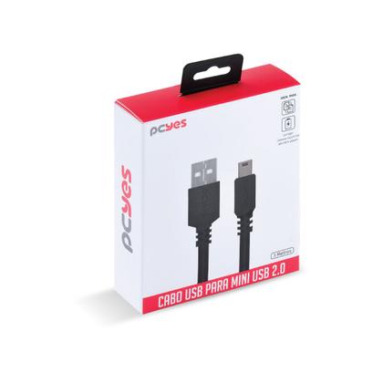 Imagem de Cabo USB a 2.0 Macho para Mini USB B Macho 28AWG Puro Cobre 3 Metros - PUANM2-3