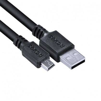 Imagem de Cabo usb a 2.0 macho para mini usb b macho 28awg puro cobre 3 metros - puanm2-3