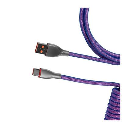 Imagem de Cabo USB-A Para Tipo C Pichau Meduza P, Trancado, Nylon, GX12, Roxo, PCH-MP-01