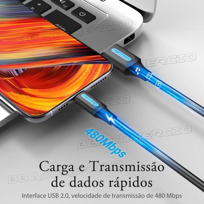 Imagem de Cabo USB A para Tipo C Reforçado Carregamento Turbo 5a 3m
