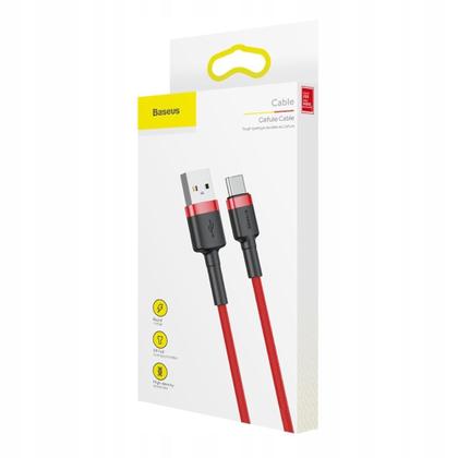 Imagem de Cabo USB-A x USB-C 3A QC 3.0 p/ Powerbank Nylon 50cm Baseus