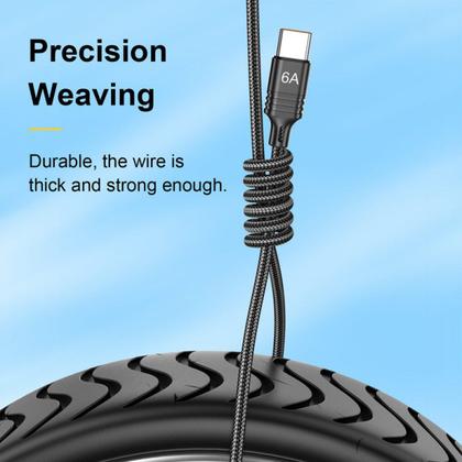 Imagem de Cabo USB-A x USB-C Quick Charge 66W 6A Nylon 2m Uslion