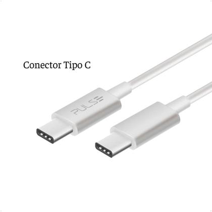 Imagem de Cabo USB-C 1.2 Metro velocidade de Transmissão 480mpbs Branco Pulse Multilaser - WI426