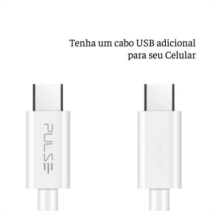 Imagem de Cabo USB-C 1.2 Metro velocidade de Transmissão 480mpbs Branco Pulse Multilaser - WI426