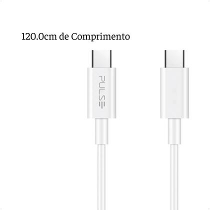 Imagem de Cabo USB-C 1.2 Metro velocidade de Transmissão 480mpbs Branco Pulse Multilaser - WI426
