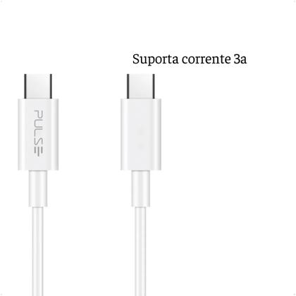 Imagem de Cabo USB-C 1.2 Metro velocidade de Transmissão 480mpbs Branco Pulse Multilaser - WI426
