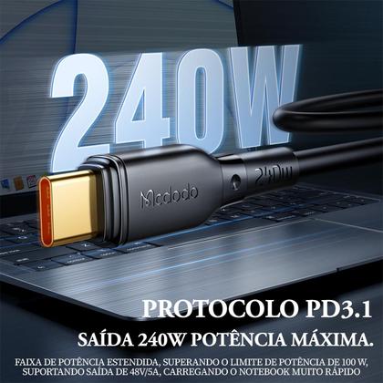 Imagem de Cabo Usb-c 3.1 Carregamento Rápido 1m 240w 48v 5a Mcdodo