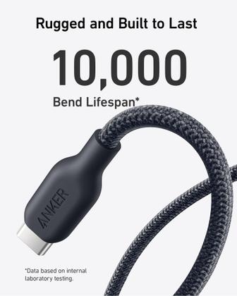 Imagem de Cabo USB C Anker Bio-Braided Type C Fast Charge 240 W 3 m