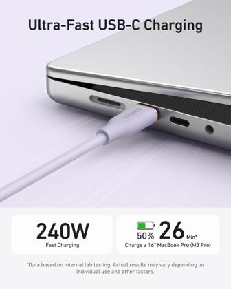 Imagem de Cabo USB C Anker PowerLine III Flow 240W para iPhone Série 16