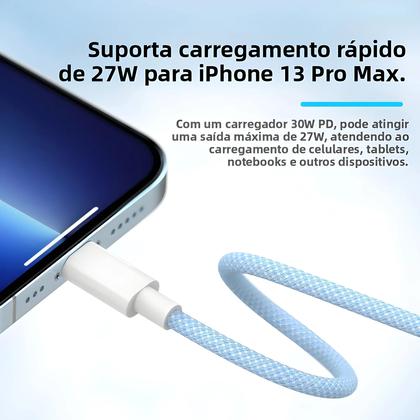 Imagem de Cabo USB C De Carregamento Rápido PD 20W Para iPhone 14 13 12 11 pro Max Mini XS XR iPad Tipo C Para