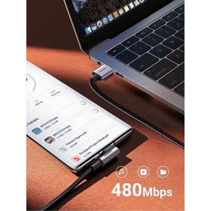 Imagem de Cabo USB C Em Ângulo Reto Carregamento Rápido 3.0 Cabo De Dados Para Samsung S9 S10 plus Ugreen