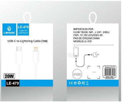 Imagem de Cabo Usb-C Para Lightning 1M - Lehmox Mod LE-479