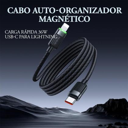 Imagem de Cabo Usb-C Para Lightning 36w 1m Magnético Autoenrolável Mcdodo