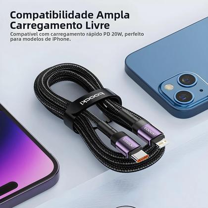 Imagem de Cabo USB C Para Lightning Com Carregamento Rápido PD 27W Para iPhone 14 13 pro Max iPad Air Cabo De