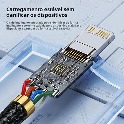 Imagem de Cabo USB C Para Lightning Com Carregamento Rápido PD 27W Para iPhone 14 13 pro Max iPad Air Cabo De