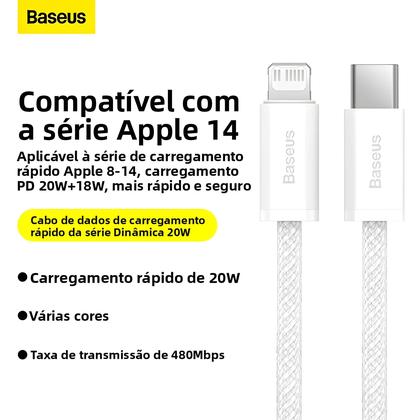 Imagem de Cabo USB C Para Lightning De Carregamento Rápido 20W PD Para iPhone 14 13 12 pro Max iPad Baseus