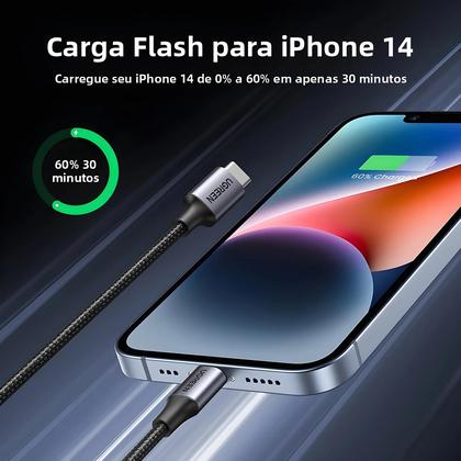 Imagem de Cabo USB C Para Lightning De Carregamento Rápido 20W PD Para iPhone 14 13 12 pro Max iPad UGREEN