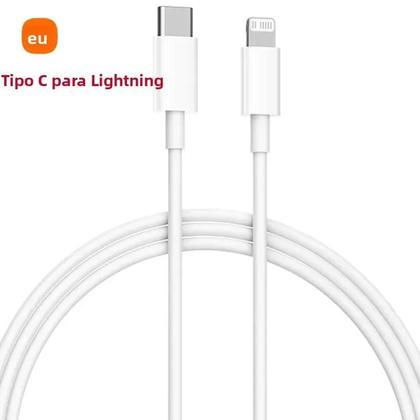 Imagem de Cabo USB-C para Lightning de Carregamento Rápido - iPhone 14/13/12/11/Pro Max/XS/XR/iPad/Xiaomi
