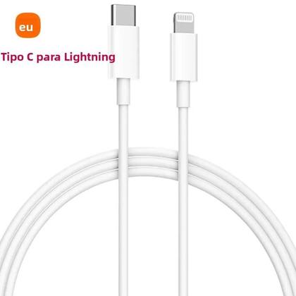 Imagem de Cabo USB-C para Lightning de Carregamento Rápido - iPhone 14/13/12/11/Pro Max/XS/XR/iPad/Xiaomi
