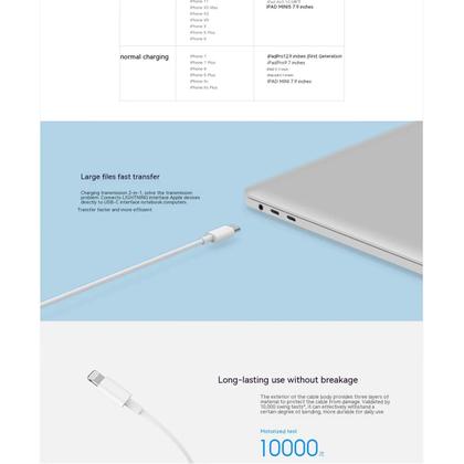 Imagem de Cabo USB-C para Lightning de Carregamento Rápido - iPhone 14/13/12/11/Pro Max/XS/XR/iPad/Xiaomi