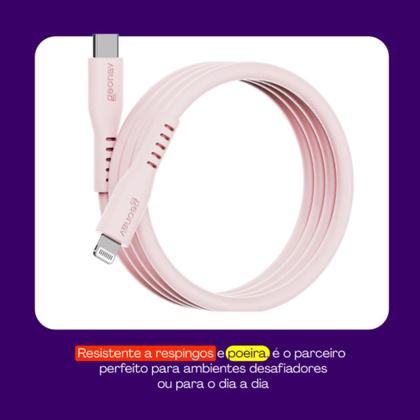 Imagem de Cabo usb-c para lightning mfi em silicone 1,5m geonav 