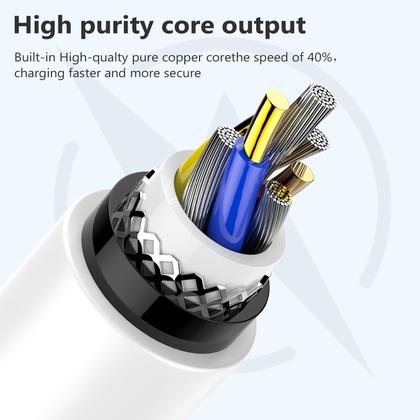 Imagem de Cabo USB C para Lightning, pacote iGenjun de 6 pés com 5 pés para iPhone - branco