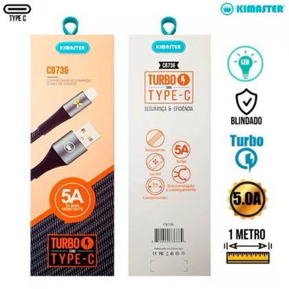 Imagem de Cabo USB-C para Smartphone - Kimaster 5A
