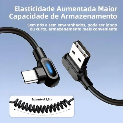 Imagem de Cabo USB C Para Tipo C De Carregamento Rápido 6A Com Conector Duplo Para iPhone pro Samsung Xiaomi