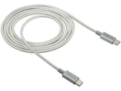Imagem de Cabo USB-C para USB-C de 1,5m em Nylon Branco EUCC 15NB Intelbras