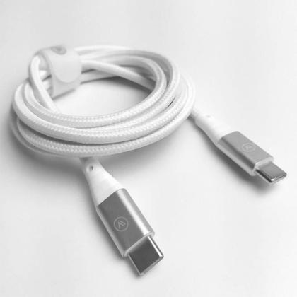 Imagem de Cabo USB-C para USB-C Hard Cable em Poliéster Branco - iWill