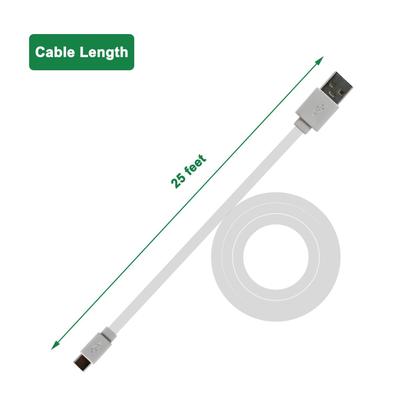 Imagem de Cabo USB C tipo C, cabo de extensão de 8 m para câmera CCTV WiFi, pacote com 4 unidades