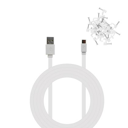 Imagem de Cabo USB C tipo C, cabo de extensão de 8 m para câmera CCTV WiFi, pacote com 4 unidades