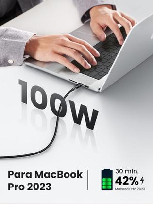Imagem de Cabo USB C tipo C UGREEN 100W ( 1 Metro ) carregamento rápido PD 20V 5A 480 Mbps suporta 60W 45W 25W