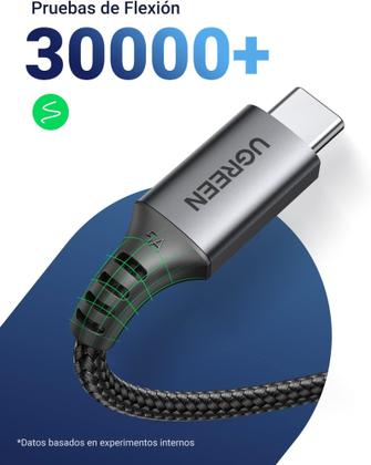 Imagem de Cabo USB C tipo C UGREEN 100W ( 1 Metro ) carregamento rápido PD 20V 5A 480 Mbps suporta 60W 45W 25W