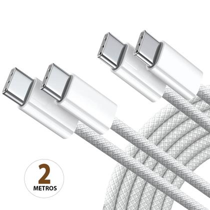 Imagem de Cabo USB-C Turbo 60W de 2 Metros Trançado para Iphone 15
