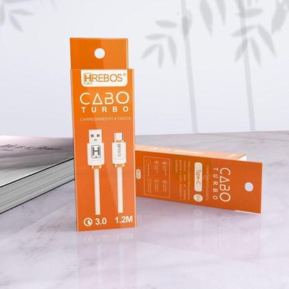 Imagem de Cabo Usb Carregador Tipo C Turbo 3.0 Dados Celular Hrebos