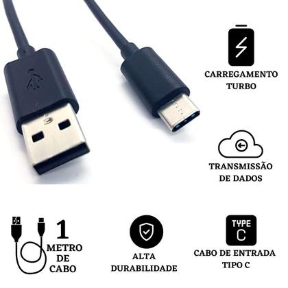 Imagem de Cabo Usb Celular Tipo C Carregamento Rápido Turbo 25W