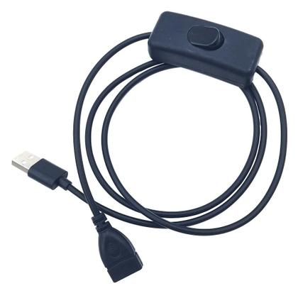 Imagem de Cabo USB Com Interruptor Liga/Desliga Extensão Para Dispositivos De Fonte De Alimentação USB Para