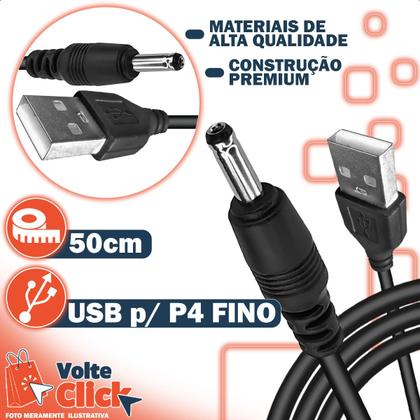 Imagem de Cabo Usb Compatível com Plug Conector P4 50cm