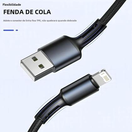 Imagem de Cabo USB de Carga Rápida (3m) para iPhone - Compatível com 6s, 7, 8, X, 11, 12, 13, 14 e Pro Max