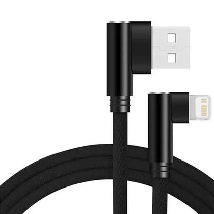 Imagem de Cabo USB De Sincronização Em Ângulo Para Apple iPhone 12 11 pro XS MAX XR 5S 6S 7 8 plus iPad Mini
