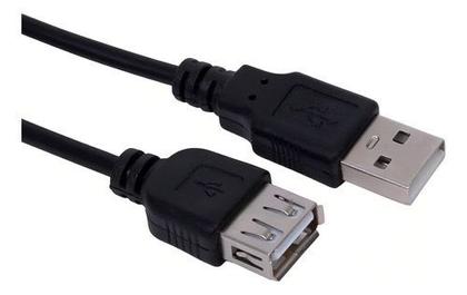 Imagem de Cabo Usb Extensor 2.0 Extensão 1,5 Metros Macho Fêmea Cor Preto